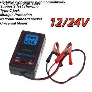 1Pcs 12V/24V 110V/220V 자동차 변환기 USB 포트가 다기능 자동차 전원 인버터 자동차 용 자동차 충전 충전