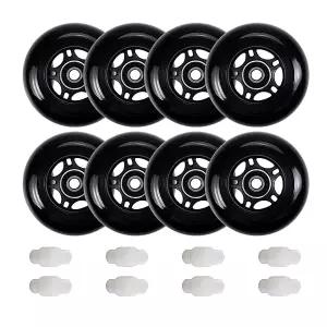 인라인 스케이트 휠 72mm 76mm 80mm 롤러 하키 블레이드 교체 휠 실내 실외 사용을 위한 ABEC 9 베어링 포
