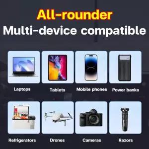 12V/24V 220V 자동차 인버터 디지털 디스플레이 6개의 USB 포트 고출력 자동차 인버터 다기능 자동차 충전