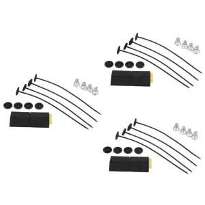 갤파다 3pcs 자동차 팬 브래킷 세트 전기 냉각 장착 키트 안전한 설치를 위한 타이 및 쿠션 패드 포함
