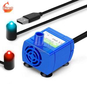 무소음 브러시리스 모터 수중 펌프 워터 적색 분수 표시기 청색 필터 스폰지 USB LED
