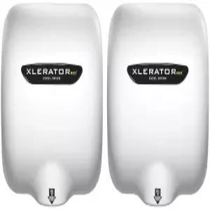 XLERATORECO 핸드 드라이어 엑셀 XLBWECON 고속 상업용 화이트 써모셋 커버 자동 센서 표면 장착 소음 감소
