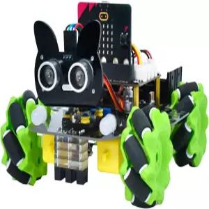 메이크코드와 파이썬용 마이크로비트 V2가 탑재된 키에스티디오 4WD 스마트카 코딩 로봇 키트 STEM 교육용