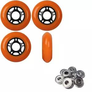 플레이어스 초이스 아웃도어 인라인 스케이트 휠 80mm 89a 오렌지 4개