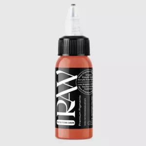 RAW 프리미엄 색소 타투 잉크 1온스 병 깊은 따뜻한 살색 톤 높은 부하 미국산 다크