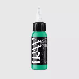 RAW 프리미엄 색소 타투 잉크 1온스 병 생생한 트로피컬 블루-그린 높은 부하 미국산 바하마