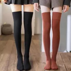 데일리양말 여성 스판 오버니삭스 데일리 겨울 무릎 롱양말 1P