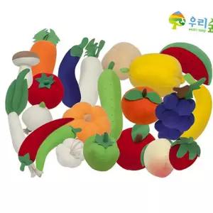 말랑말랑 과일+채소 21종 교구 복숭아모형 소품 장난감 야채