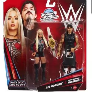 마텔 WWE 메인 이벤트 쇼다운 액션 피규어 2팩 액세서리 포함 시리즈 25 더티 도미니크 미스테리오 리브