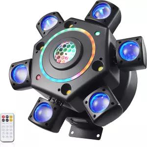 파티를 위한 무빙 헤드 DJ 조명 혼합 효과가 있는 7-in-1 LED RGBW 6 암 디스코 클럽 웨딩 바를 스테이지