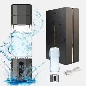 수소 물병 발전기 - 10 000PPB/10ppm 휴대용 플라스틱 210ML 어댑터 고급 SPE/PEM 기술 및 7가지 LED 색상