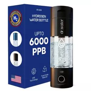 닥터워터 수소 물병 - 농도 6배 증가 6000PPB 발전기 휴대용 기계 인증된 H2 하이드레이터 프로 블랙