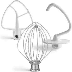 부착 액세서리는 Kitchenaid 4.5 QT 스탠드 믹서 K45WW 와이어 채찍 K45DH 도우 후크 K45B 코팅 플랫