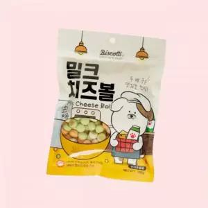 비스코티(펫푸드) 더주스 강아지 비스켓 쿠키 간식 밀크치즈볼 160g 4543435