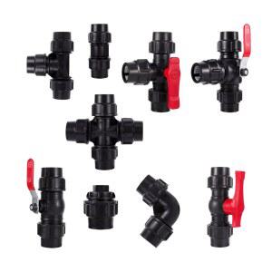 20 25 32 40 50MM 팔꿈치 파이프 감소 PE 커넥터 플라스틱 밸브 수관 농업