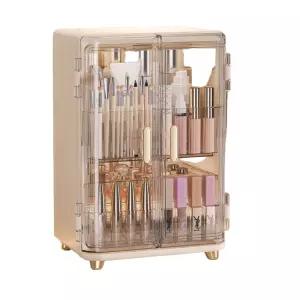 화장품 상하단 분리 정리대 수납함 아크릴 메이크업 화장대 크림옐로우 화장품정리대 정리함