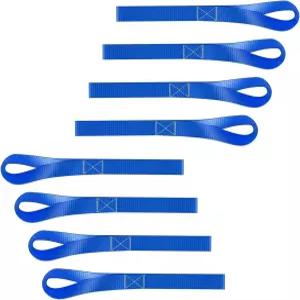 Bawkars 8 PCS 루프 타이 다운 스트랩 1.0 x 11.6 인치 헤비 듀티 오토바이 핸들바 SUV 트럭 자전거 ATV