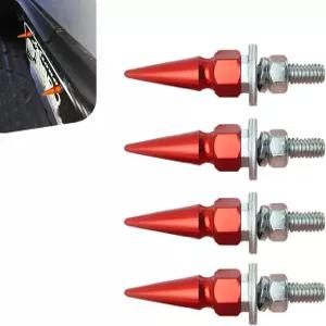 Bawkars 4 PCS 스파이크 번호판 나사 방지 알루미늄 합금 볼트 쿨 장식 자동차 트럭 오토바이용 범용
