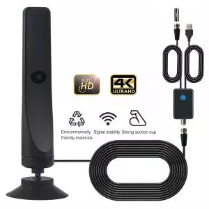 dmb안테나 4K HD 디지털 TV 안테나 증폭기 부스터 내장 실내 DAB 고이득 50마일 VHF/UHF 광역 25DBI 실외