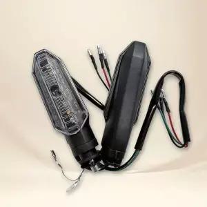 12V 오토바이 LED 회전 신호등 듀얼 컬러 DRL 앰버 흐르는 물 CRF250L CBR650F NC750X ADV150