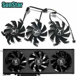 새로운 75MM RX 6600XT T128015SM G 쿨링 팬 XFX 스피드스터 블랙 MERC 그래픽 카드 쿨러