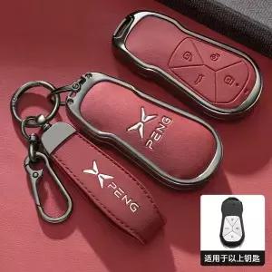 자동차 아연 합금 가죽 키 케이스 커버 홀더 체인 XPeng Xiaopeng G6 G9 P7 P7I G3 G3I P5용 실내 보호
