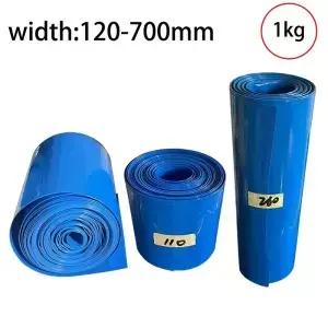 1kg 파란색 PVC 열 수축 튜브 18650/21700/26650/32650 배터리 랩 커버 필름 팩 액세서리