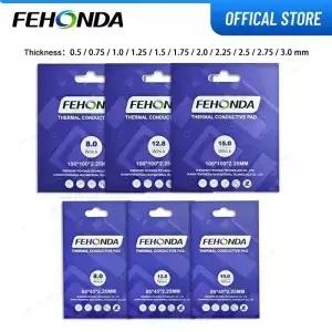 FEHONDA 8W/12.8W/15W/mk 실리콘 열전도 패드 C용 0.5/0.75/1.0/1.25/1.5/1.75/2.0/2.5/2.75/3.0mm
