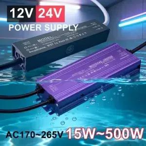 풀 파워 방수 변압기 220V에서 12V 24V로 전환 전원 공급 장치 200W 300W 400W 500W 가정용 조명 라이트
