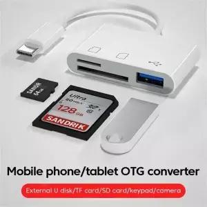 3in1 타입C 어댑터 TF SD 메모리 카드 리더 USB C 커넥터 용