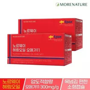 {백화점 상품} 모어네이처 모어네이처 노르웨이 헤링오일 오메가11 30캡슐x2박스 460931