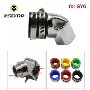 ZSDTRP 오토바이 기화기 부츠 흡기 매니폴드 GY6 125cc 4T 엔진 카브 어댑터 인터페이스 스쿠터 ATV Go