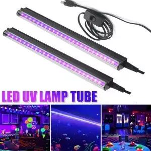6W USB UV LED 라이트 블랙라이트 바 바디 페인팅 태트리 터 글로우 파티 T5 튜브 스트립 조명 캐비닛용