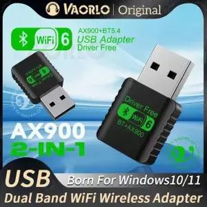 AX900 USB WiFi6 블루투스 5.4 어댑터 2in1 동글 듀얼 밴드 2.4G5G 네트워크 무선 WLAN 수신기 윈도우