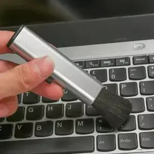 1PC 개폐식 컴퓨터 청소 브러시 자동차 에어컨 텔레스코픽 키보드 플라스틱 손잡이 작은