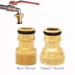 2개 황동 탭 암/수 1/2 퀵 커넥터 세탁기 정원용 물 호스 연결 어댑터 20mm 범용 부품