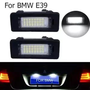 2PCS 플레이트 라이트 6000k BMW E39 E60 LED 번호 번호판 조명 오류 E90 E91 E92 E61 E70