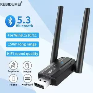 150M USB 블루투스 5.3 어댑터 PC 스피커 용 20m 동글 무선 마우스 키보드 음악 오디오 수신기 송신기