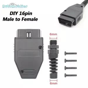 DIY 범용 16핀 OBD2 연장 케이블 OBDII 남성여성 자동차 진단 도구 2 커넥터