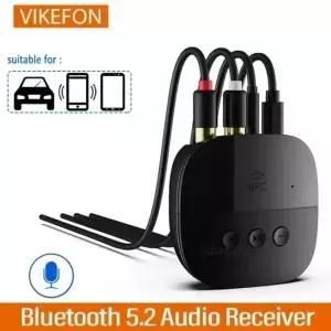 블루투스 5.2 오디오 수신기 무선 어댑터 RCA 3.5mm AUX USB 스테레오 NFC U/TF 카드(카 키트용 마이크 )
