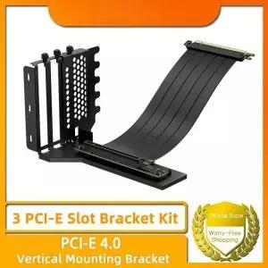 새롭게 업그레이드된 G 수직 장착 브래킷 키트 PCIe 4.0/3.0 X16 라이저 케이블 200mm 그래픽 카드