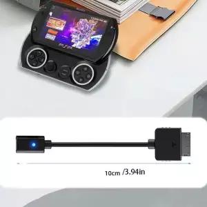 PSP 충전 데이터 어댑터 타입 C LED 컨버터 코드 소니 Go 게임 콘솔용 전원 공급 와이어 케이블