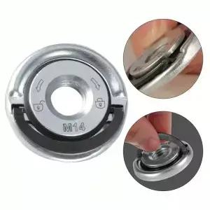 1Pc 앵글 그라인더 프레싱 플레이트 플랜지 너트 M14 전기 연삭 기계 도구 부품 용 퀵 릴리스 자동 파워 척