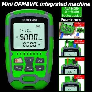 AUA-MC50 충전식 미니 광 파워 OPM -5026dBm  시각적 오류 탐지기VFL 1-50mw FTTH 광섬유 케이블 테스터