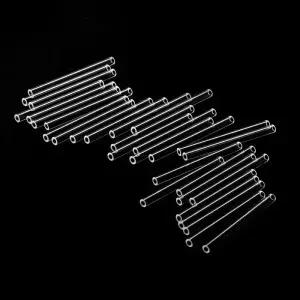 10PCS 100mm 길이 석영 유리 모세관 실리카 단일 보어 두꺼운 벽 고온 유리관
