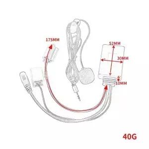 1 세트 자동차 라디오 그린 블루 미니 ISO 6핀 커넥터 블루투스 5.0 Aux 케이블 어댑터 업데이트리스트 For