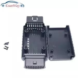 ELM327 OBD2 커넥터 커버 인클로저 J1962m 플러그 16핀 남성 여성 DIY 도구 2개