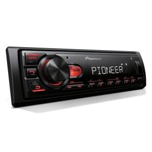 선구적인 MVH-S110BT 1-DIN 디지털 미디어 수신기 자동차 스테레오 U2013 블루투스 USB 입력 50W X 4 출력 AM/FM 라디오 폰 및 안드로이드 호환 전면 소프트웨어(모노) RCA 출력
