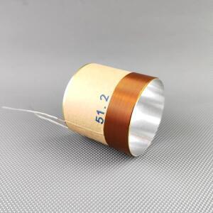 2pcss 51.2mm 베이스 보이스 코일 라운드 구리 2 레이어 알루미늄인치 우퍼 스피커