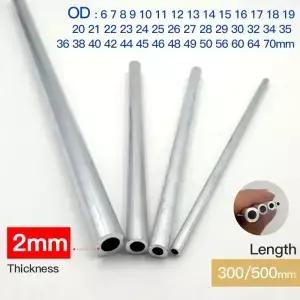알루미늄 파이프 2mm 두께 OD 직선 긴 원형 6063 합금 튜브